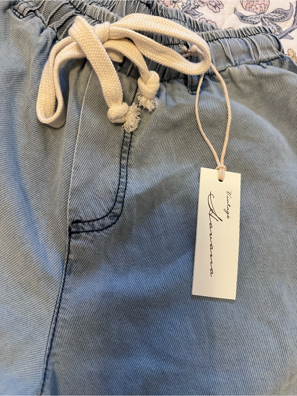 Vintage Havana Wide-Leg Jeans in Dusty Blue - Picture 3 of 5